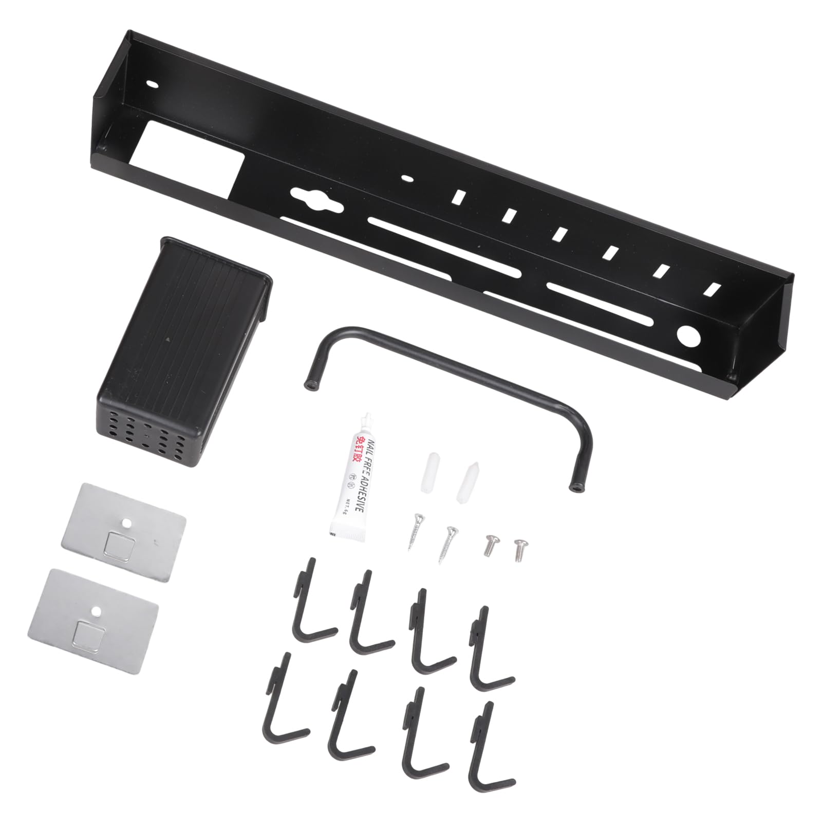 Msioytog Modern Kitchen Wall Mount Rack for Utensils Sturdy Carbon Steel Materials for Nails or Screws Presentation Cutter Rack