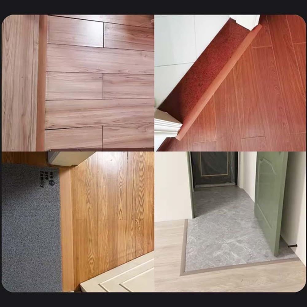 Tiras De Transición para Pisos De Vinilo con Veta De Mármol, Tiras De Reparación De Umbrales, Tiras Divisorias Planas para Laminado 76mm De Ancho(White,5m-197in)