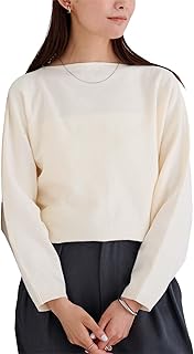 [ユアーズ] ボートネック ドルマンスリーブ ベーシック ニット BGXU1891 レディース