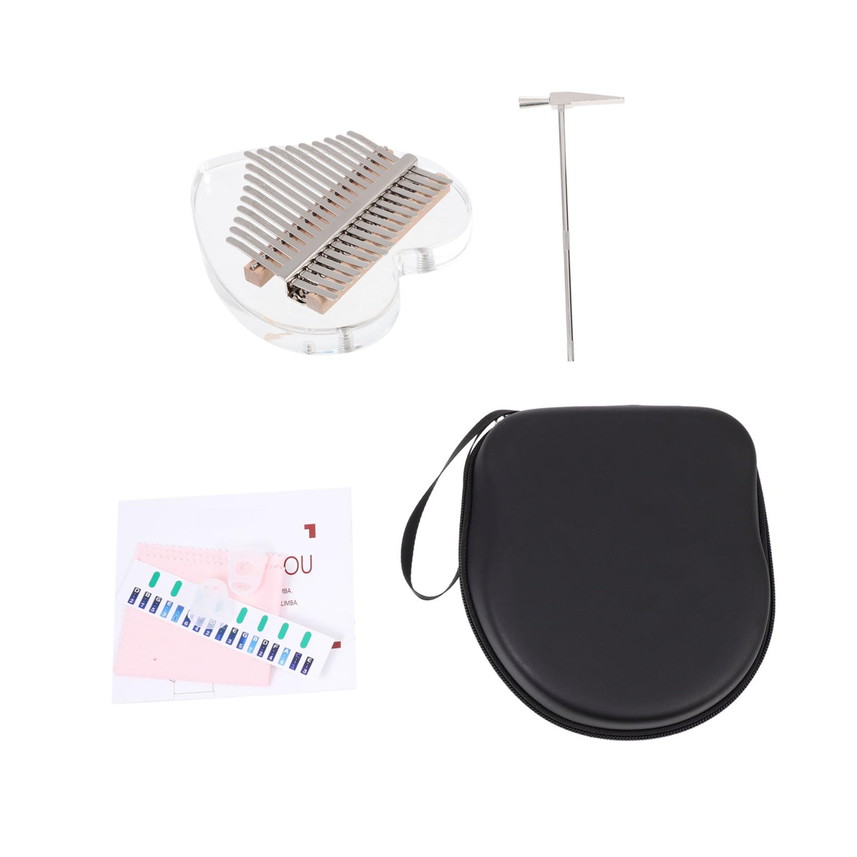 Toddmomy Small Kalimba 17 Notes Easy to Play Crystal Thumb Piano for Boys and Girls Adults Ideal for Music Therapy Relaxation