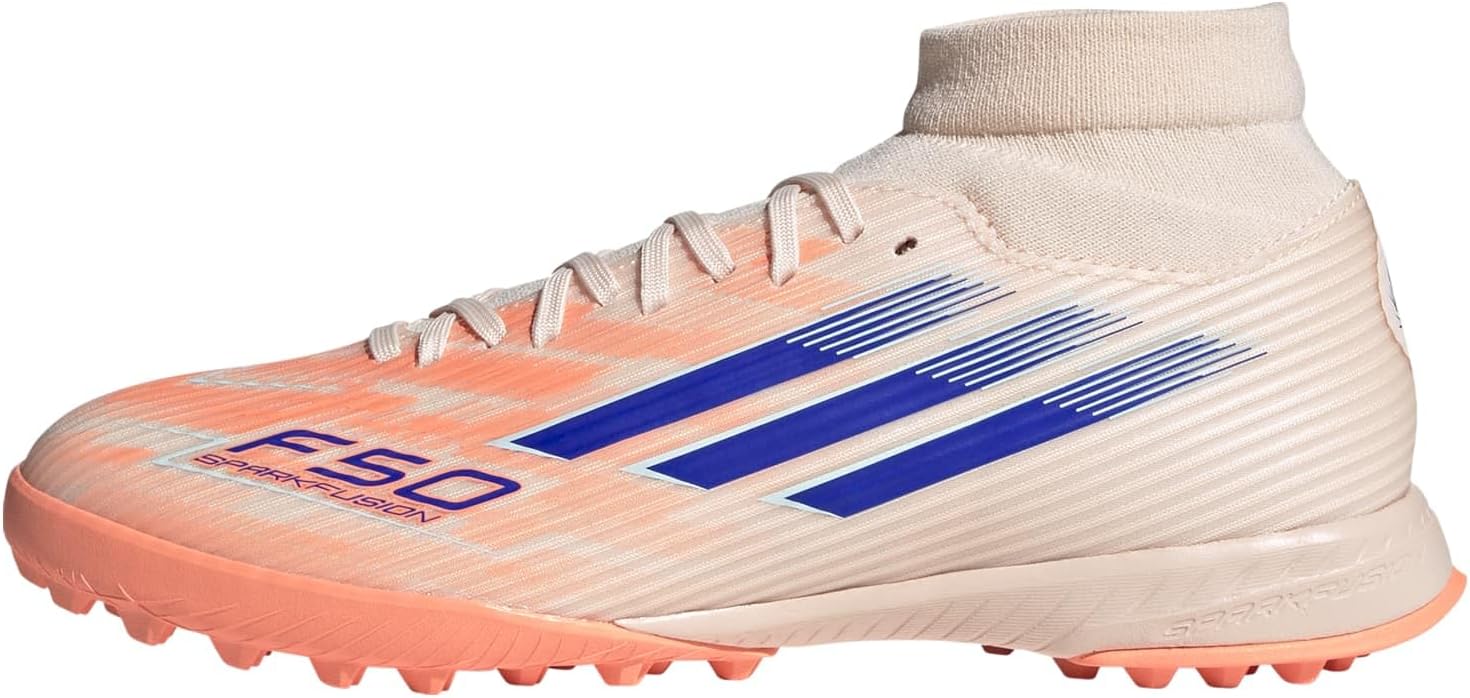 adidas Womens F50 Sparkfusion League Turf Soccer Cleats - Blue, Orange