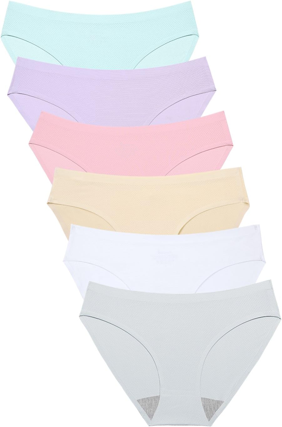 Wealurre Breathable Underwear Women Seamless Bikini Nylon Spandex Mesh Panties