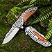 VALHALLA TREANT Pocket Knife, 3.6'' Sharp Blade Pocket Folding Knife, Cool EDC Knife with 3D Retro Embossed Pattern, Classic Pocket Knife For Men, Outdoor Camping Hiking
