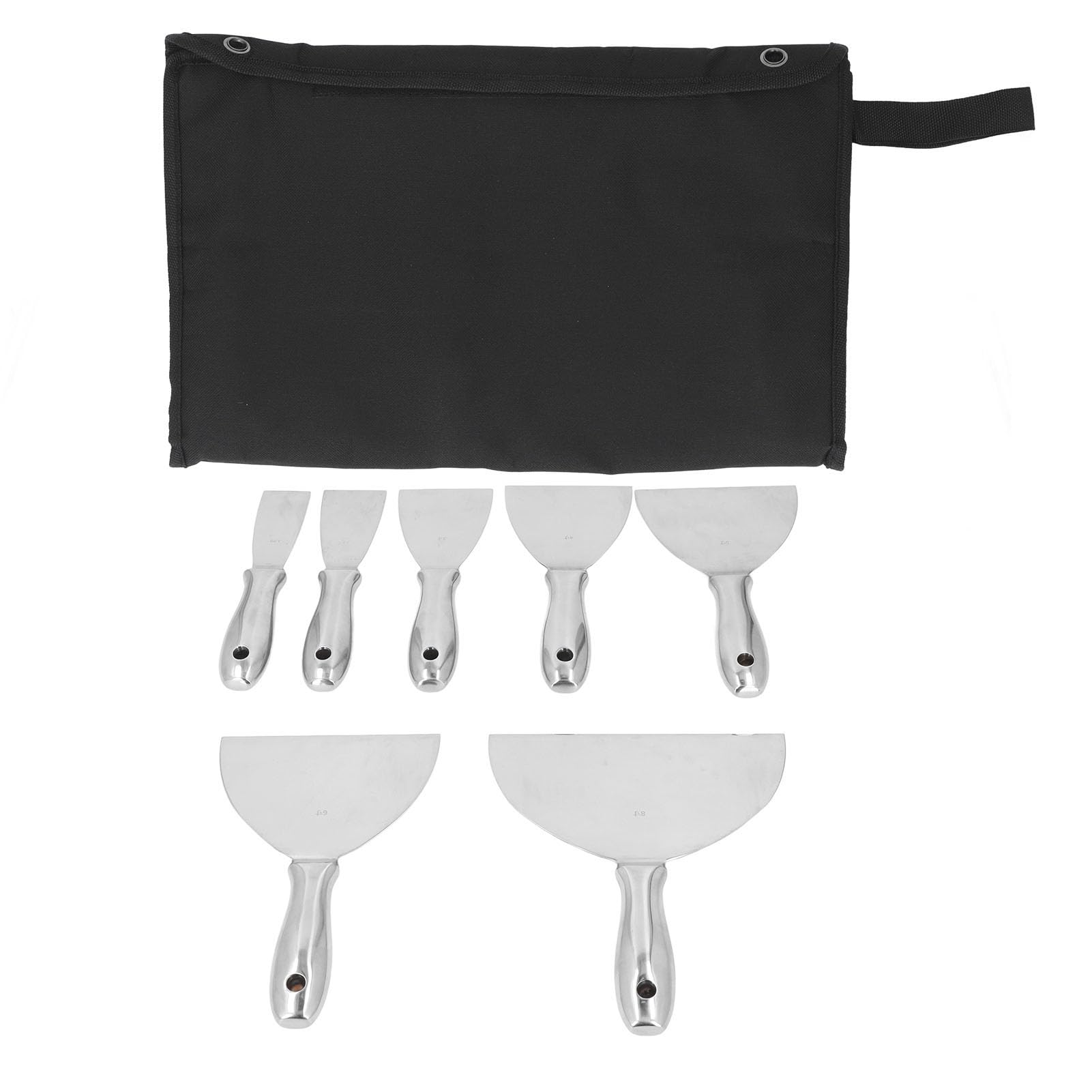 Xiuganpo 7pcs Putty Knife, Stainless Steel Drywall Taping Knife Set Paint Scraper Spackle Knife for Drywall Repair and Finishing Tools for Spreading Drywall Spackle Mud, Taping, Paint