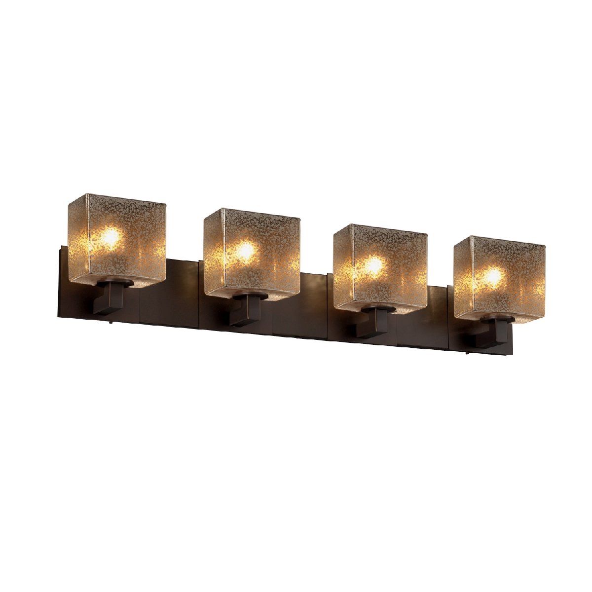 Justice Design Group Lighting FSN-8924-55-MROR-DBRZ-LED4-2800 Modular 4  Rectangle Shade LED Light Bath Bar, Dark Bronze - - Amazon.com