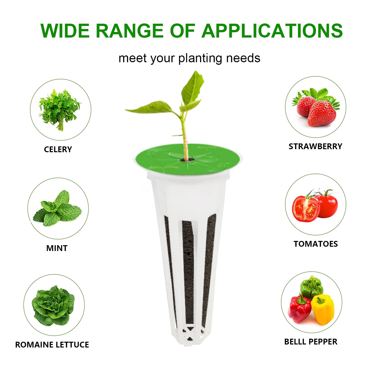 151pcs Hydroponic Seed Pod Kit - Compatible With Aerogarden & All Brands,  Includes Sponges, Baskets, Domes, Tweezer