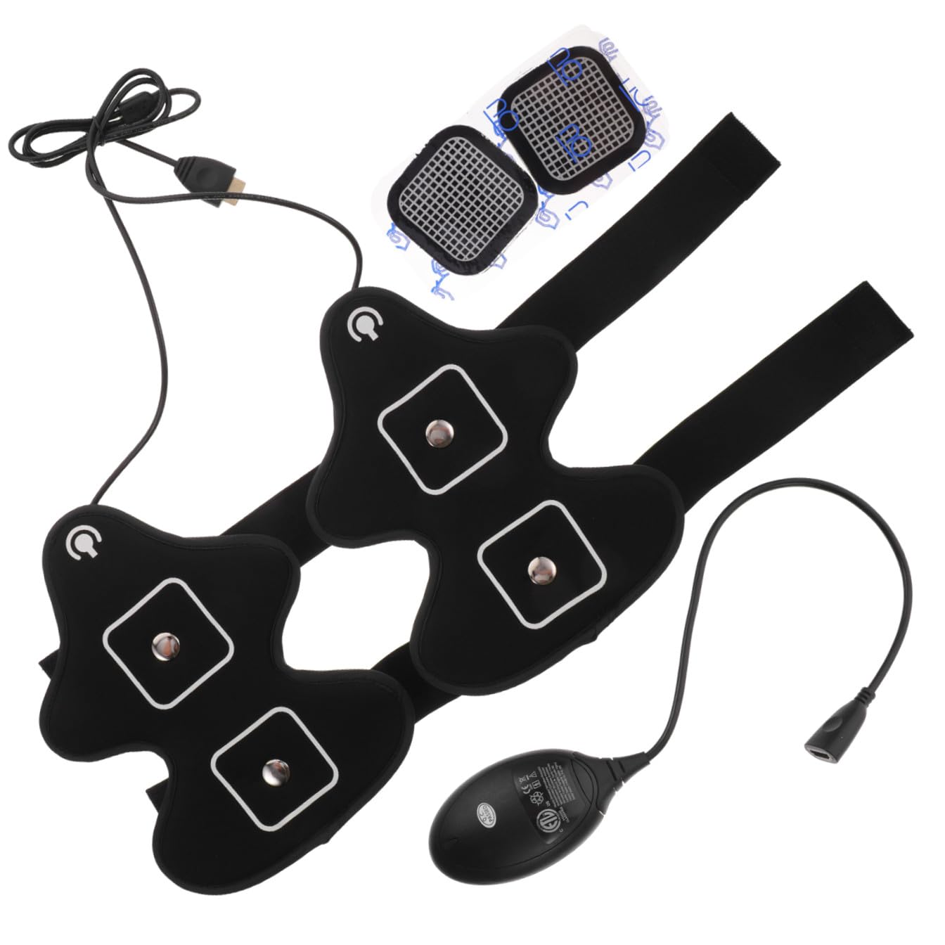 Ceinture de Bras Amincissante 220w 3, 7v en Tissu Noir