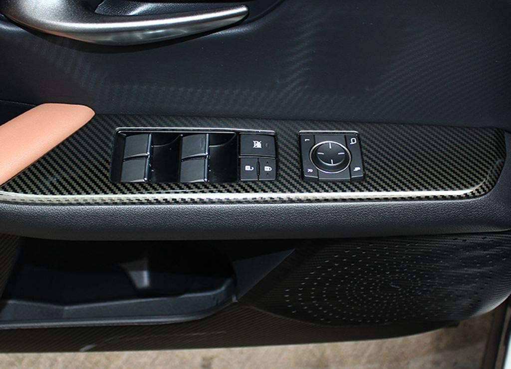 New Protective Window Control Covers Compatible with Lexus UX 2018-2020 UX200 UX260h (Carbon Look)