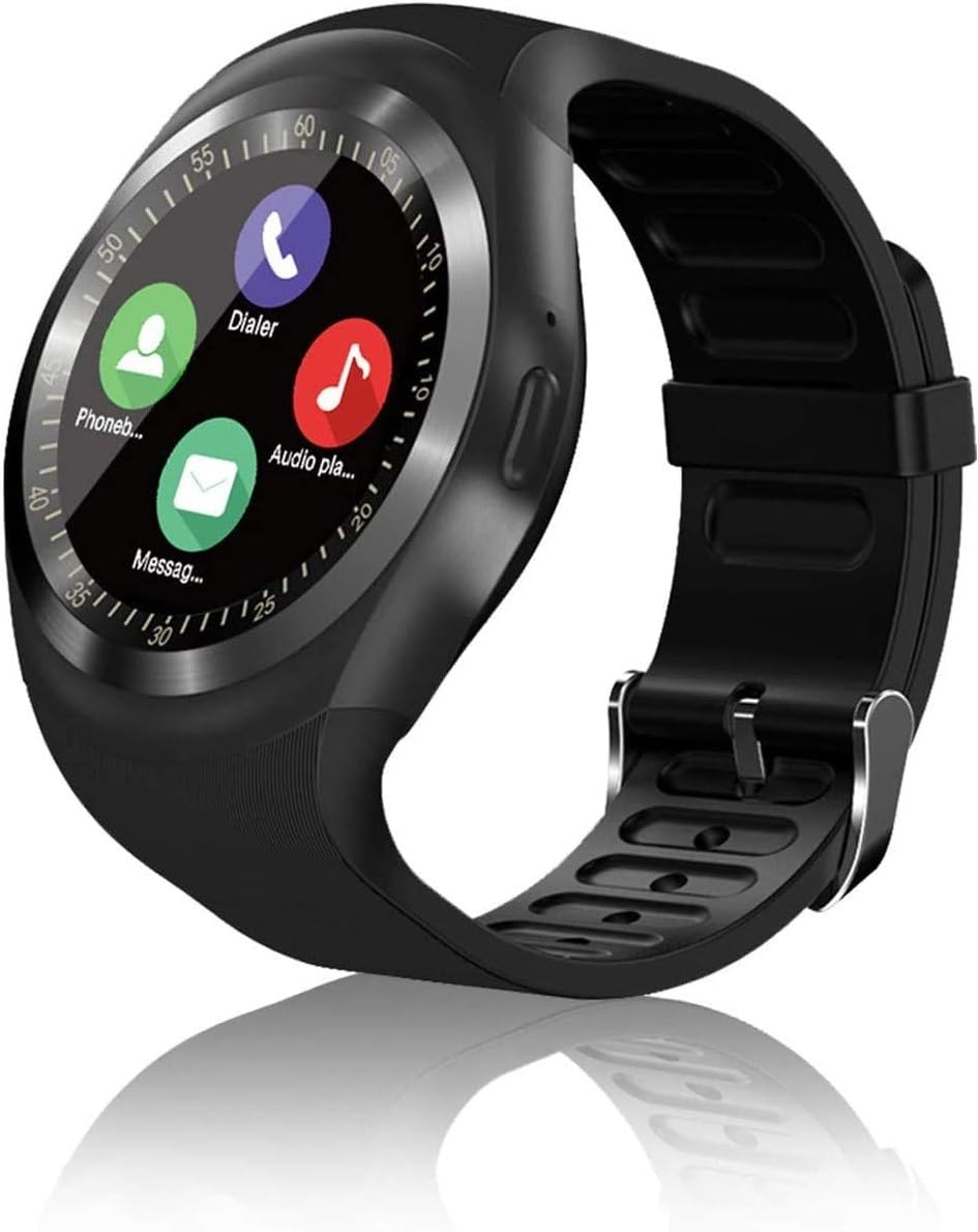 Smart Watches Bluetooth Smart watch SN08 Unlocked Watch Phone Fitness tracker with SIM Card Slot Touch Screen Camera for Android Phones Samsung Huawei LG Xiaomi Sony IOS iPhone Men Women Kids (Black)