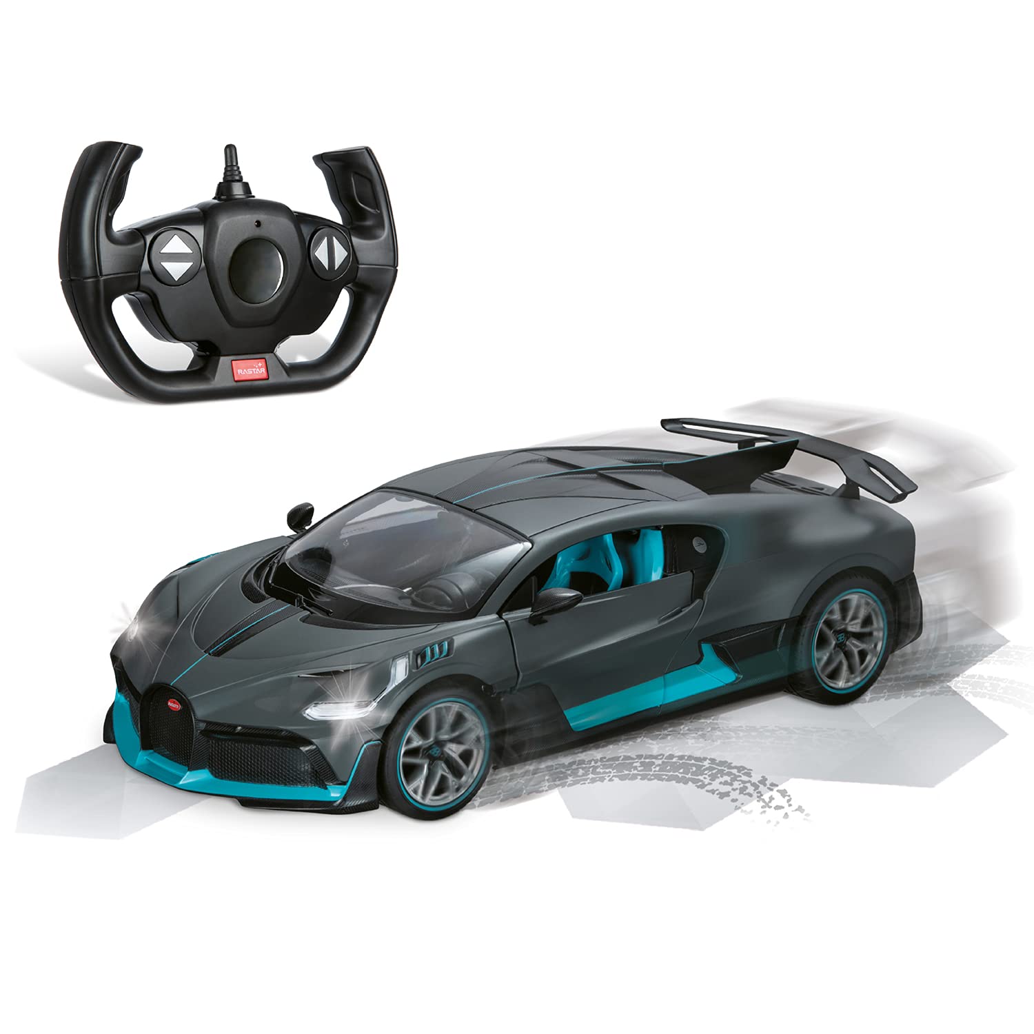 Mondo Motors BUGATTI DIVO, Modello in Scala 1: 14, fino a 10 km/h di Velocità, Auto Giocattolo per Bambini 63688, metal