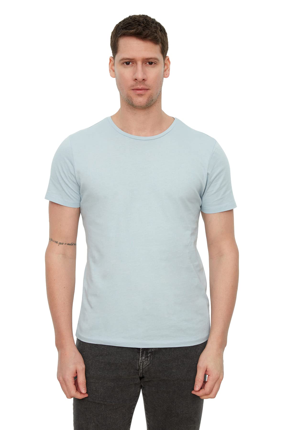 Trendyol Camiseta para Hombre, Azul, XL