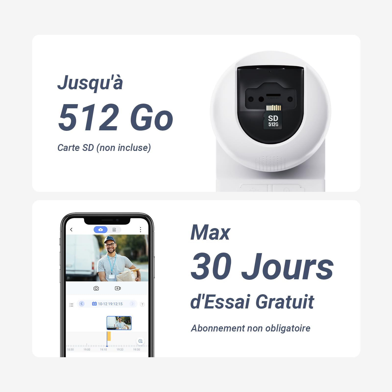 EZVIZ CB8 Lite 4MP+5W Caméra Extérieure sans Fil 2K+ WiFi 6 PT avec Détection de Personnes et Véhicules