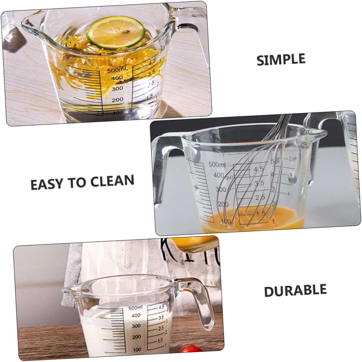 1pc High Temp Resistant Egg Cup Measuring Glass Scale Kitchen Tool Heatproof Glass Cup for Baking