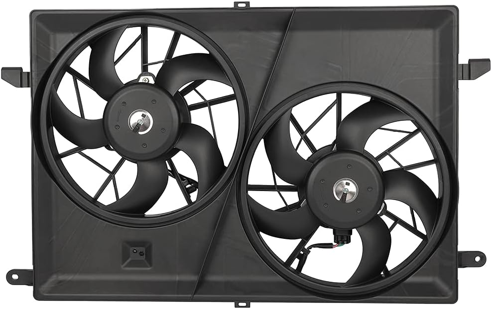 ANAPRT 621-390 621930 Dual Radiator Condenser Cooling Fan Fit for 2008-2017 for Buick for Enclave 2009-2017 for Chevrolet for Traverse 2007-2017 for GMC for Acadia 2007-2010 for Saturn for Outlook