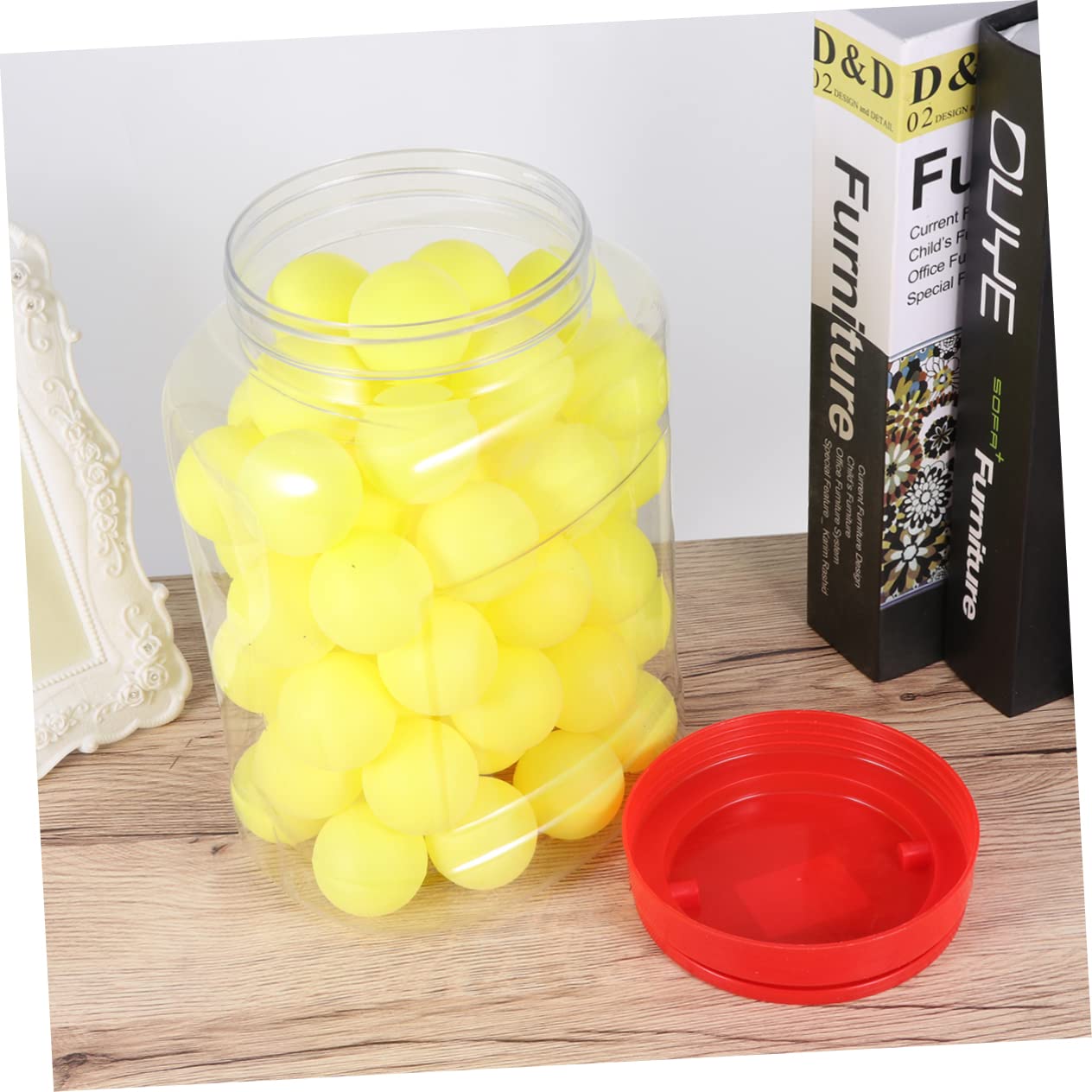 60 Palline da Ping Pong da 40mm in Pp Leggere e Perfettamente Bilanciate, Forma Rotonda per Principianti in Sport All'aperto a Casa