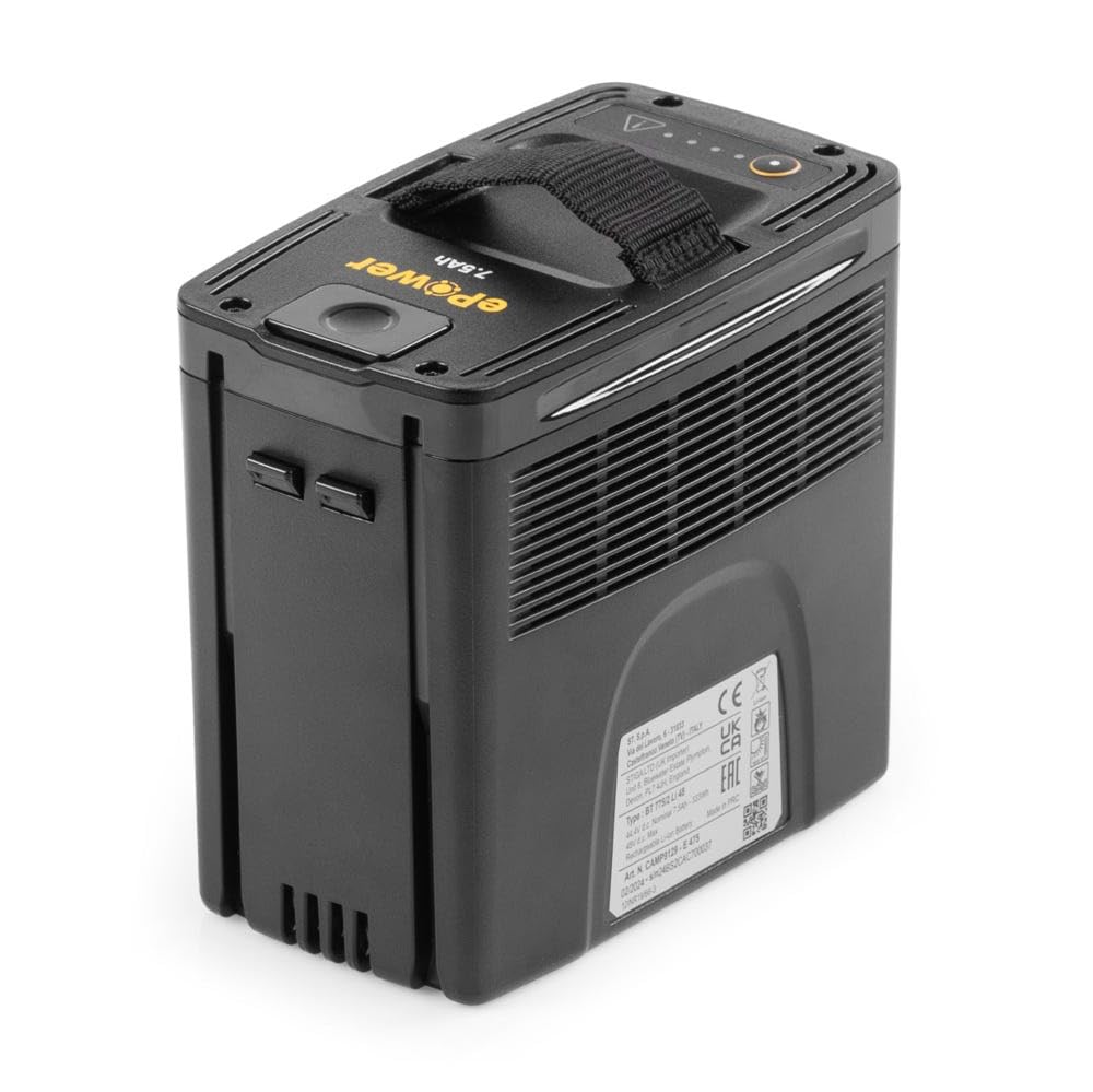 STIGA E 475 ePower - Batería para Herramientas de jardín (48 V, 7,5 Ah, Alta Capacidad, Cierre rápido, compatibilidad Universal, Indicadores LED, Mango ergonómico de Tela)