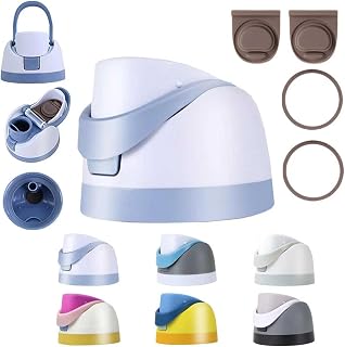 BPA Replacement Lid Compatible with FreeSip Water Bottles | Fits 16oz, 24oz, 32oz, Leak-Proof Cap Includes 2 Extra Gasket Stoppers & O-Ring Seals