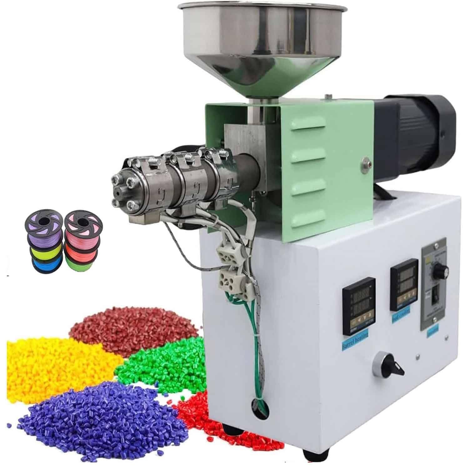 Macchina estrusore per filamenti per Stampante 3D, Macchina per pressatura di plastica, Asta a Vite Singola con Diametro del filamento di 0,1 Pollici/Diametro dell'asta a Vite di 0,6 Pollici