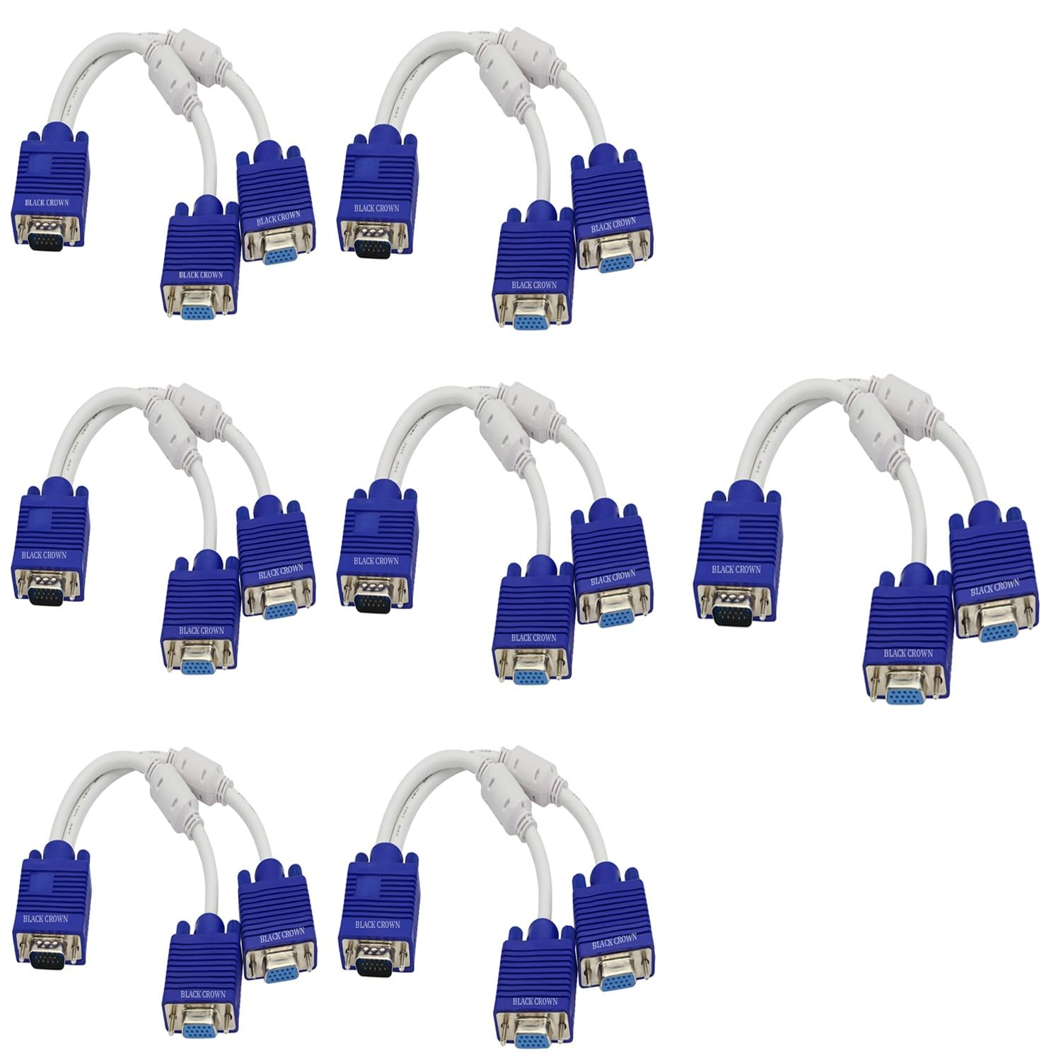VGA Splitter Cable - Dual Monitor Adapter -15