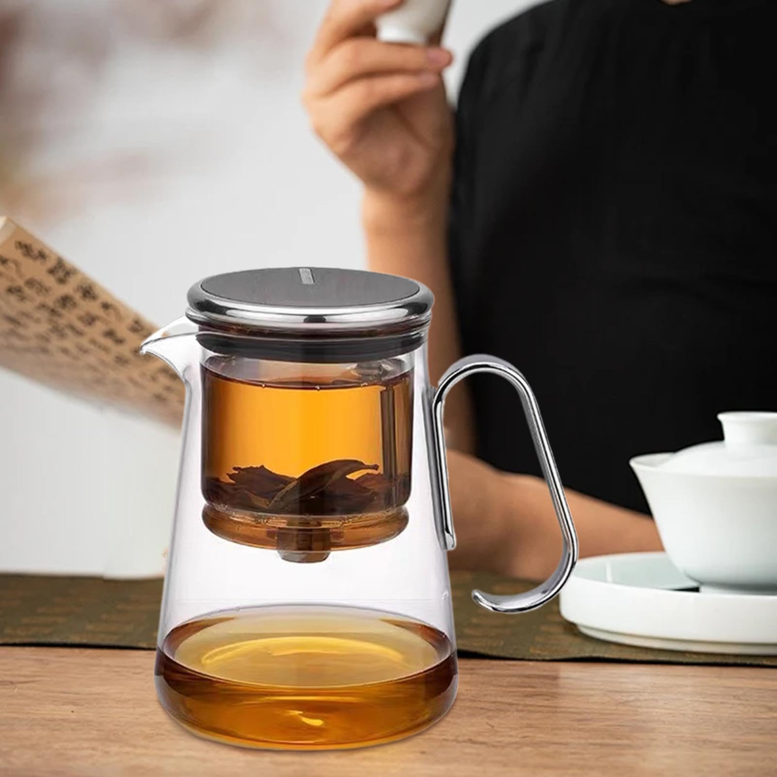 Teiera In Con Infusore Teiera A Infusione Separata, Infusore, Colino | Bollitore In Bollitore Trasparente Per Tè In , Tè Sfuso, Verde, Nero, Oolong, Caldo, Freddo, Senza BPA