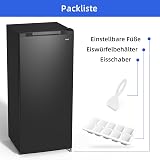 CHiQ Freezer cabinet with capacity of 145L, Fast freezing, Adjustable thermostat, Silent, Reversible door, Black, Energy class E - 6