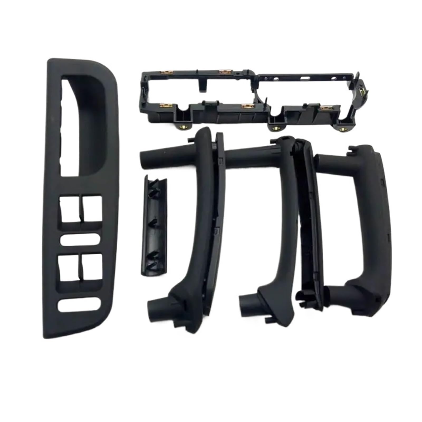 Msjgbl 4Door 6Pcs Car Inner Door Handle For Vw For Passat For B5 1998-2005 3B186717e 3B4867179b 3B0867180a 3B4867180b 3B4867372 Front Rear Left Right Grab Handle(4Door 6Pcs)