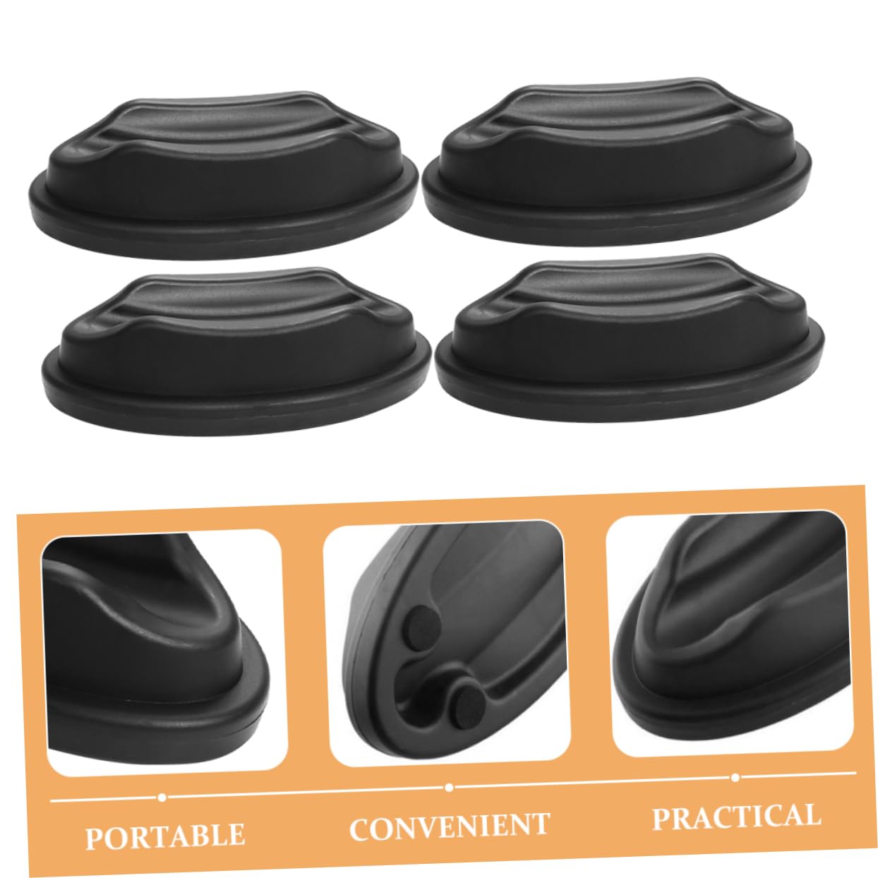Happyyami 4 Piezas Accesorios para Bicicletas de montaña Bloque de Rueda Delantera de Bicicleta de plástico Soporte Profesional para fijación de Soporte de Rueda de Bicicleta Interior