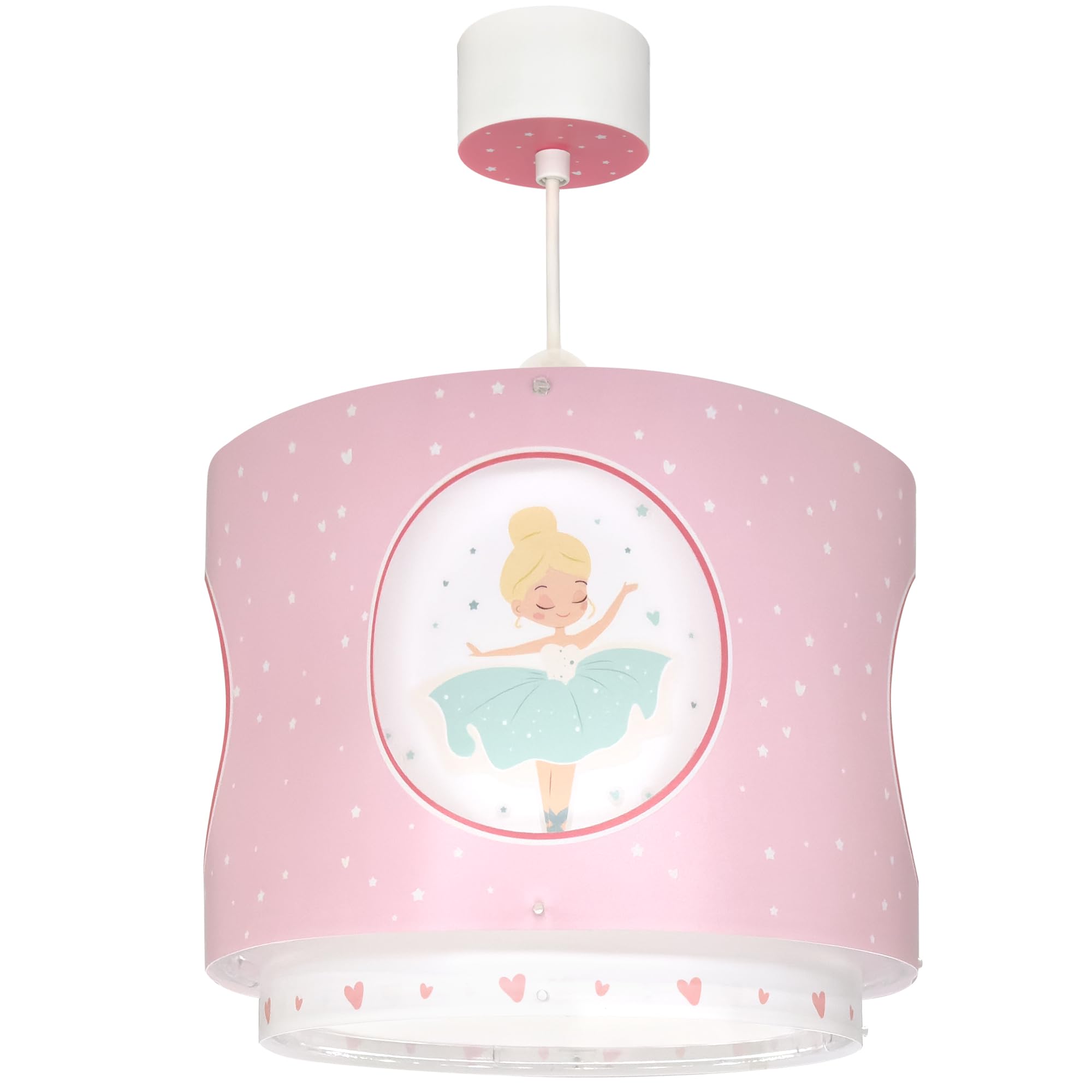 Dalber Lámpara Infantil De Techo Colgante Princess Dance Bailarina rosa, 60912, E27