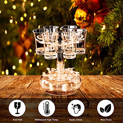 Mokoqi Acrylic Shot Glasses Dispenser, 6 Shot Glass Dispenser And Holder For Liquid Fun Drinking In College, Camping, 21St Birthday Home Parties #TOP5