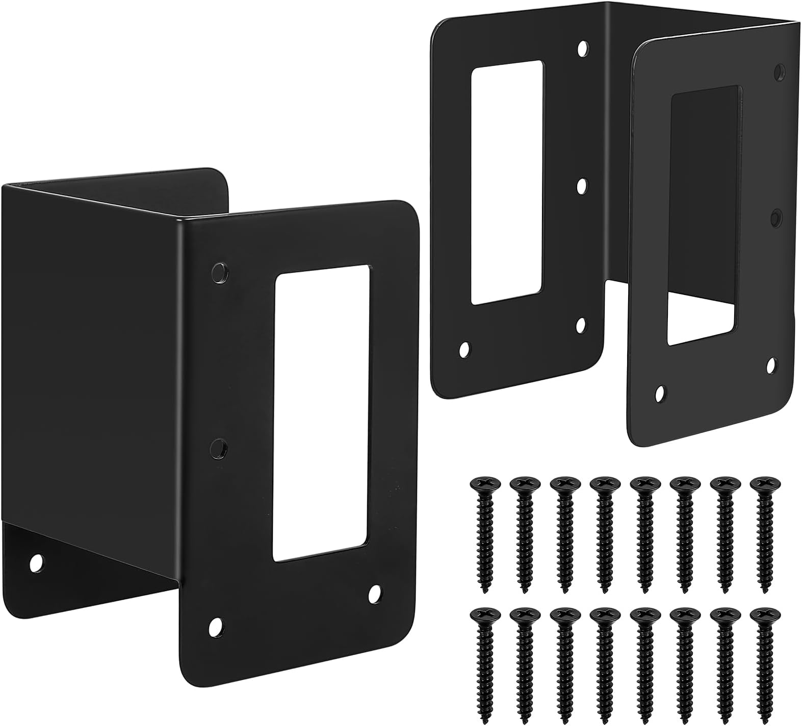 2 Pcs Outdoor Firewood Log Storage Rack Bracket Kit, Adjustable Length Fireplace Log Rack, Heavy Duty Indoor Outdoor Fireplace Wood Storage