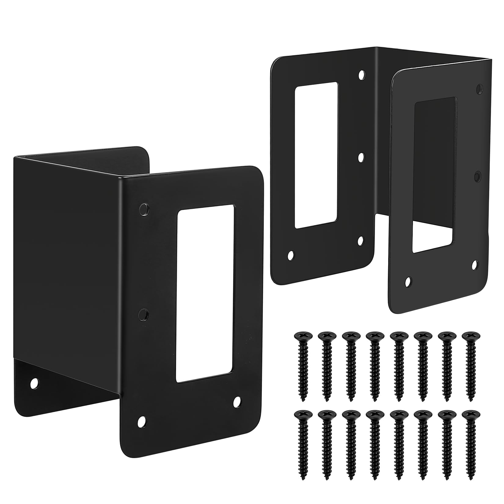 2 Pcs Outdoor Firewood Log Storage Rack Bracket Kit, Adjustable Length Fireplace Log Rack, Heavy Duty Indoor Outdoor Fireplace Wood Storage