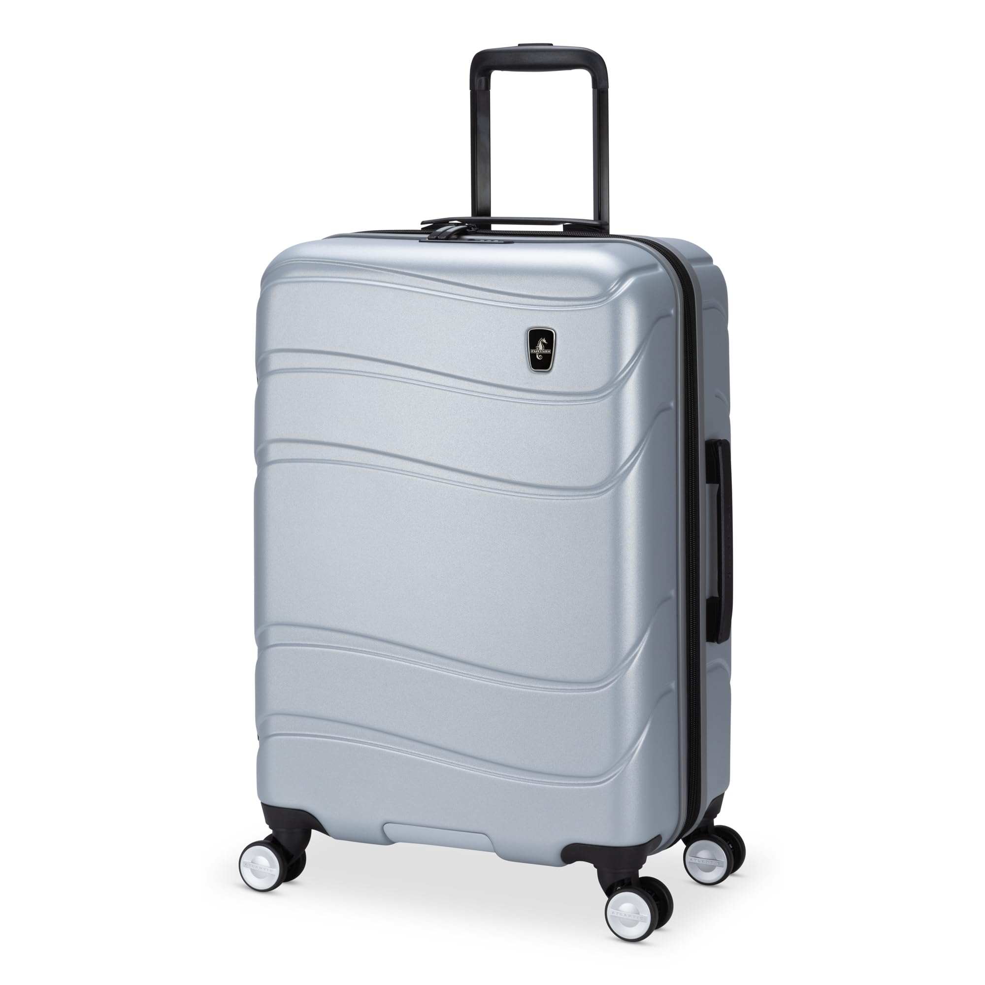 Atlantic Transmarine Hardside Medium Luggage – Superior Polycarbonate Construction with 8 Spinner Wheels and Retractable Handle, Integrated TSA Lock, Expandable 2" – Northern Droplet