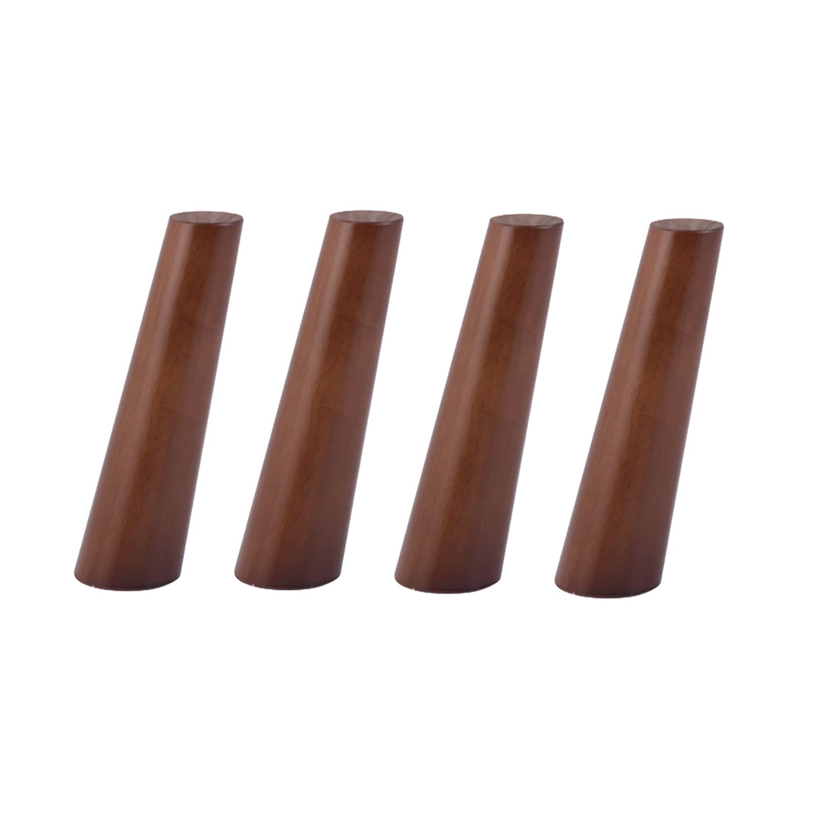 Gambe per mobili in legno, piedini di ricambio per tavolo in legno massello, rialzi affusolati per divano letto, pouf, sedia, armadio, tavolino da caffè, divano, scrivania, armadio, set di 4 (verti