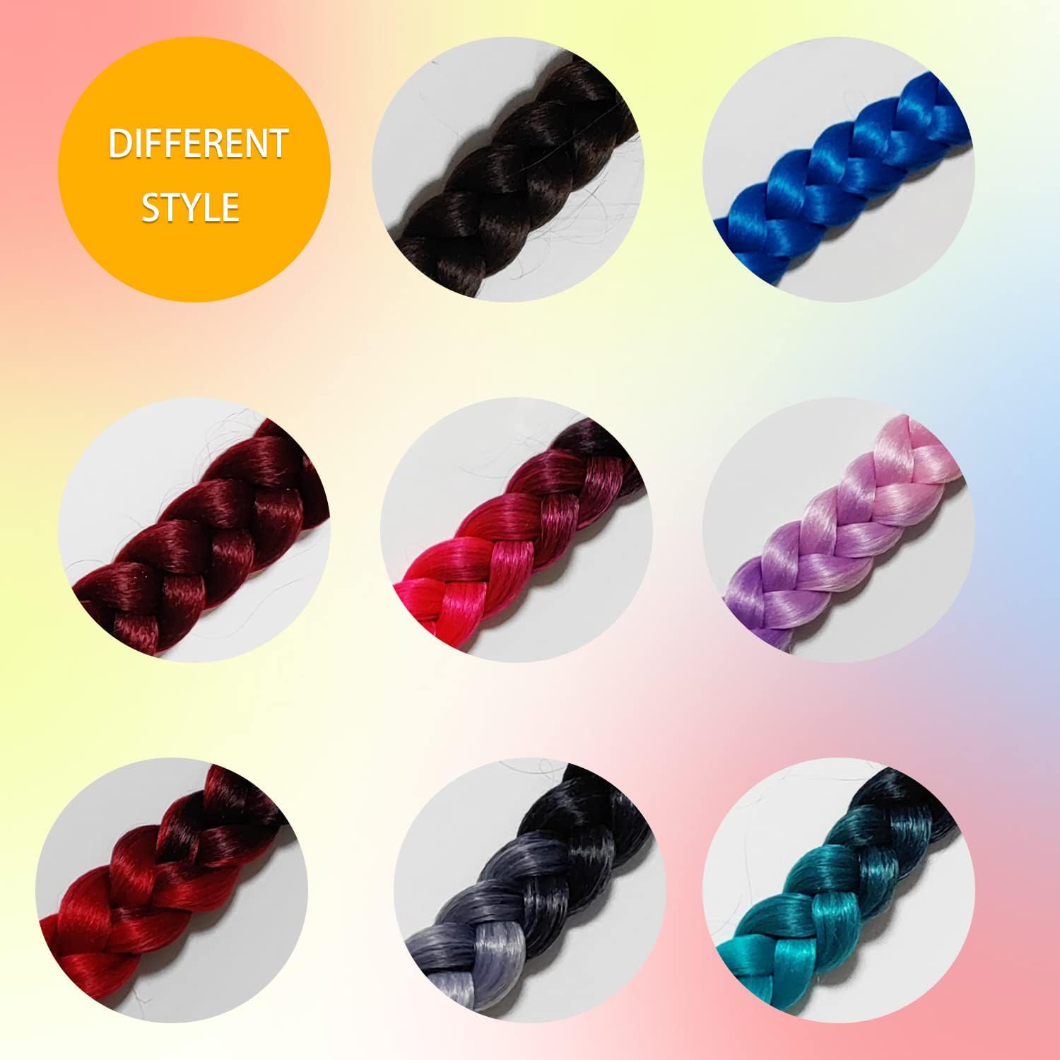 2 Packs Long Braided Ponytail Extension For Black Women Soft Synthetic Hair Piece For Women with Hair Tie Straight Wrap Around Ponytail Braided Hair Extensions pre Stretched (mix bug) - Image 3
