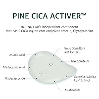 Vista 4 de ROUND LAB Pine Calming Cica Sheet Mask 10ea, mascarilla refrescante y calmante para piel calentada y propensa al acné, diseño de orificio de aire