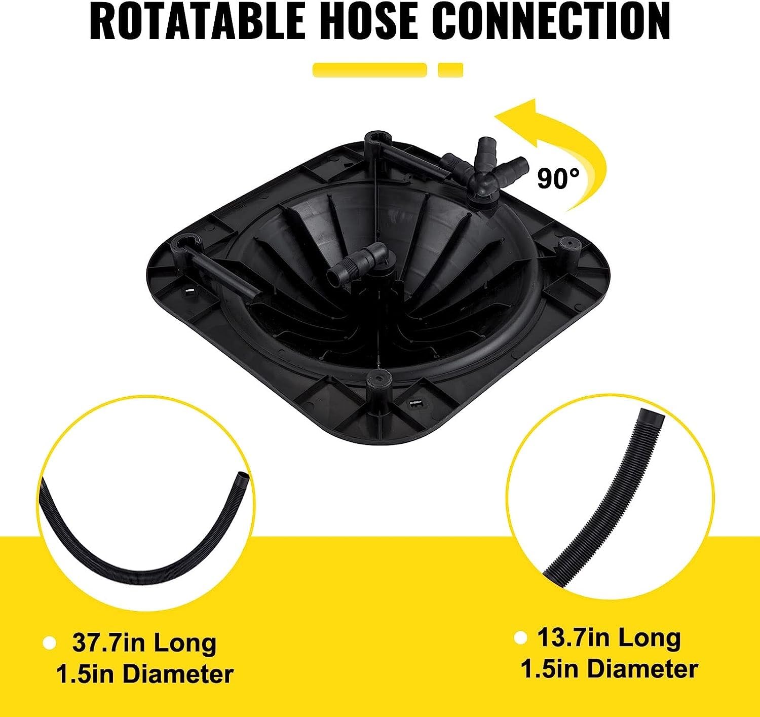 Système de chauffage solaire thermique de piscine, équipement de chauffage thermique enterré/au-dessus du sol avec supports et connecteur de tuyau pour un chauffage efficace de la piscine
