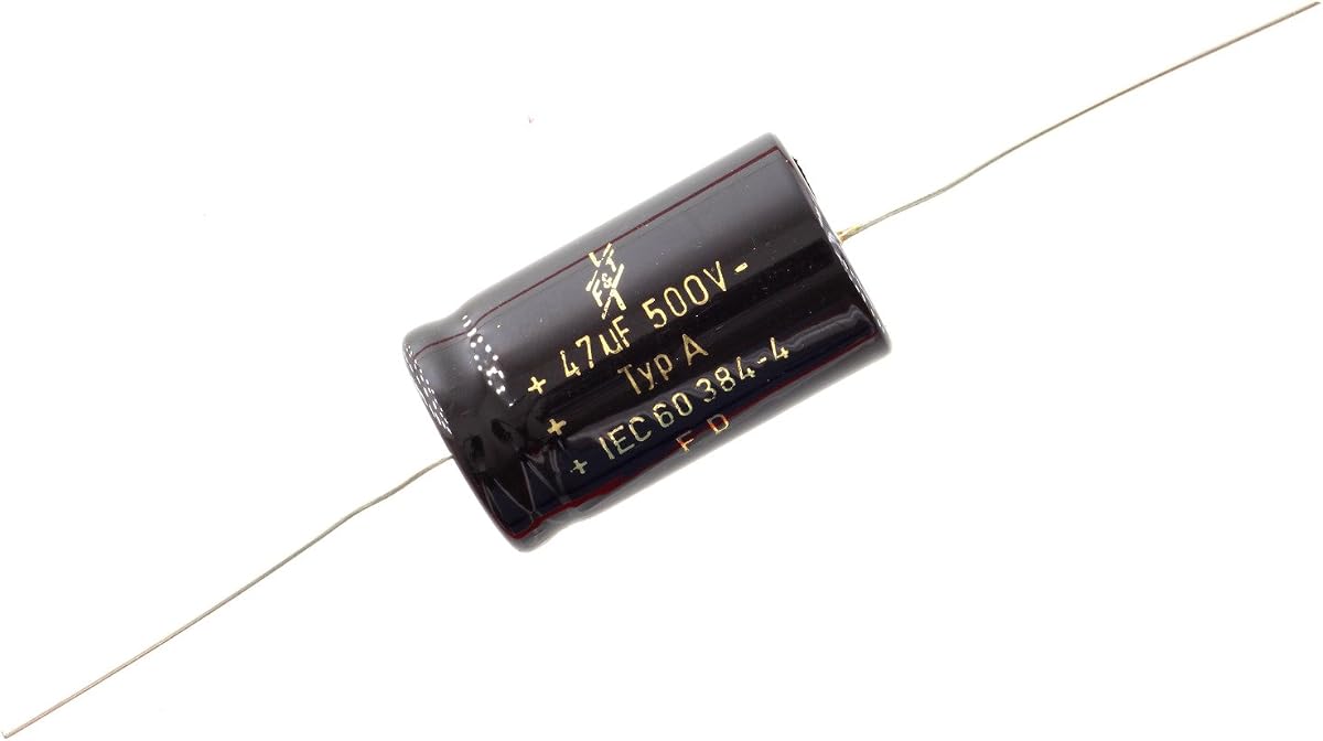Condensador electrolítico polarizado axial tipo A F&T, 47 uf 500 V