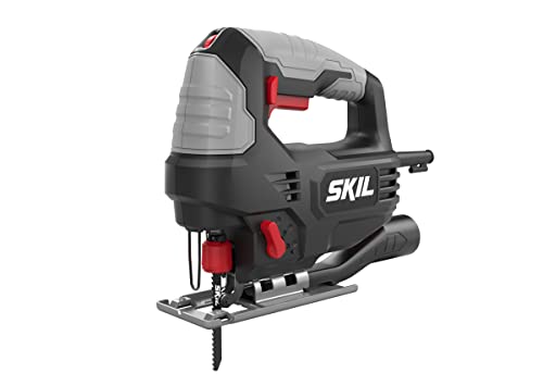 SKIL 4390 AA Stichsäge (710 W, schneller Blattwechsel, LED-Arbeitsleuchte, inkl. Adapter, Hublänge 20 mm) F0154390AA