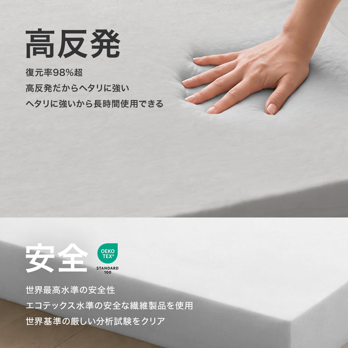 Amazon｜WEIMALL マットレス シングル 洗えるカバー 極厚10cm 高反発