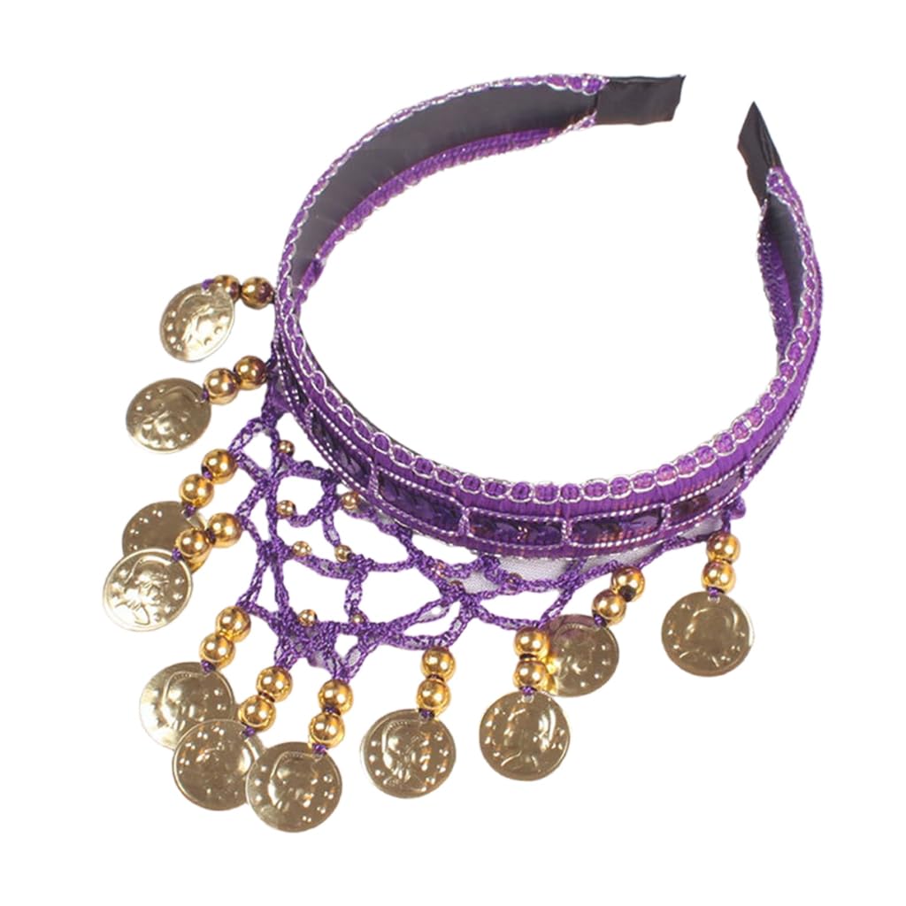 GMBYLBY Ethnic Gold Coin Hairpiece Costume Headband For Traditional Dance Enthusiasts And Cultural Event Gathering