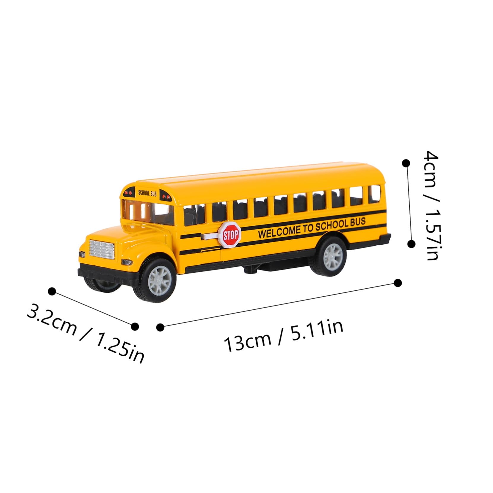 Jouet Bus Scolaire à Friction Lot de 2 en Alliage pour Garçon et Filles