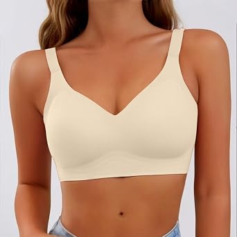 Jelly Bras for Women Wireless Push Up Supportive Full Coverage T Shirt Bra No Underwire Everyday Seamless Bralette