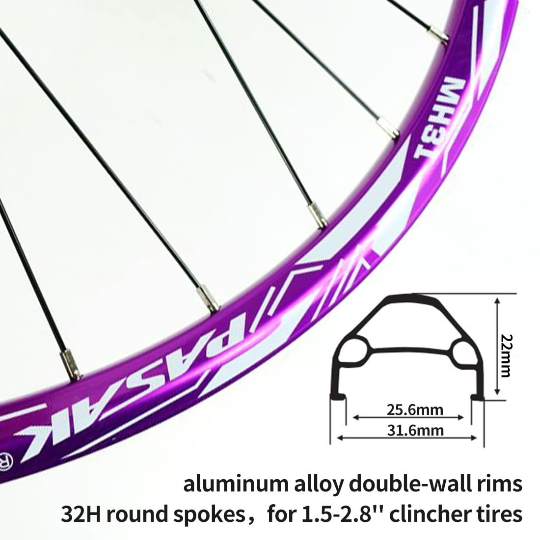 24 Zoll Mountainbike Laufradsatz Steckachse MTB Laufräder Scheibenbremse Felge Aus Aluminiumlegierung 32H Fahrradlaufrad Vorne 15 * 100mm Hinten 12 * 142mm， Für 8/9/10/11/12s Kassetten