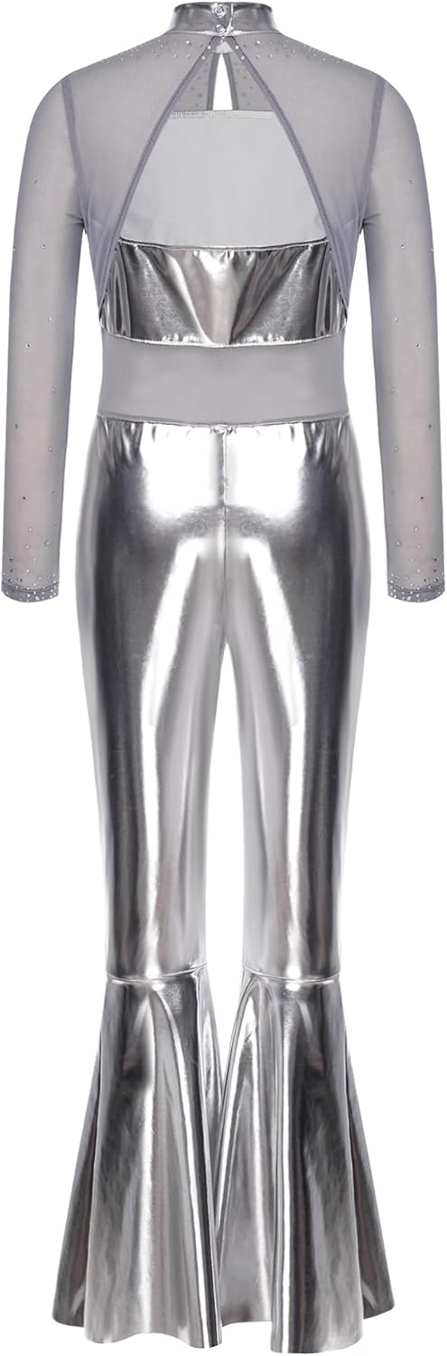 iEFiEL Kids Girls Disco Dance Costume Dance Unitards