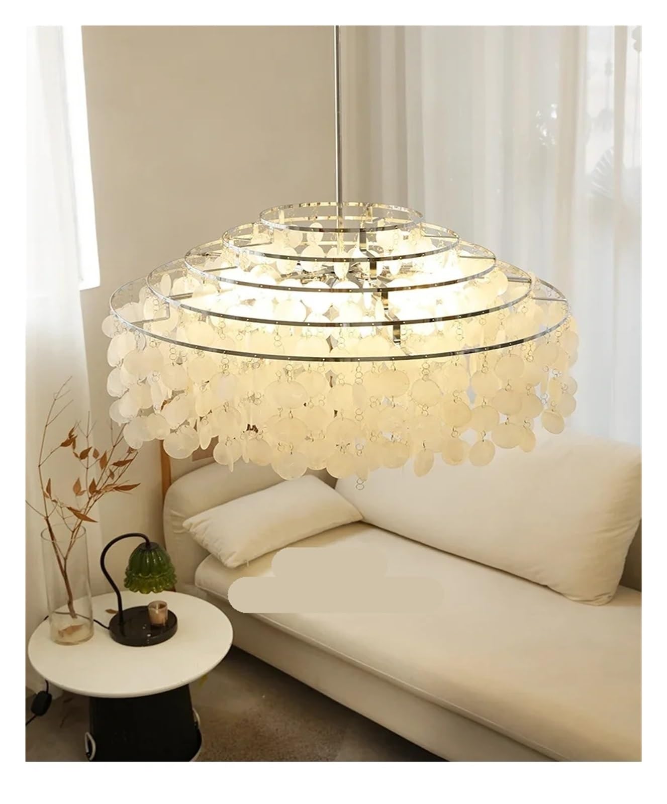 Lustre coquillage suspendu au plafond lampe suspendue salon chambre