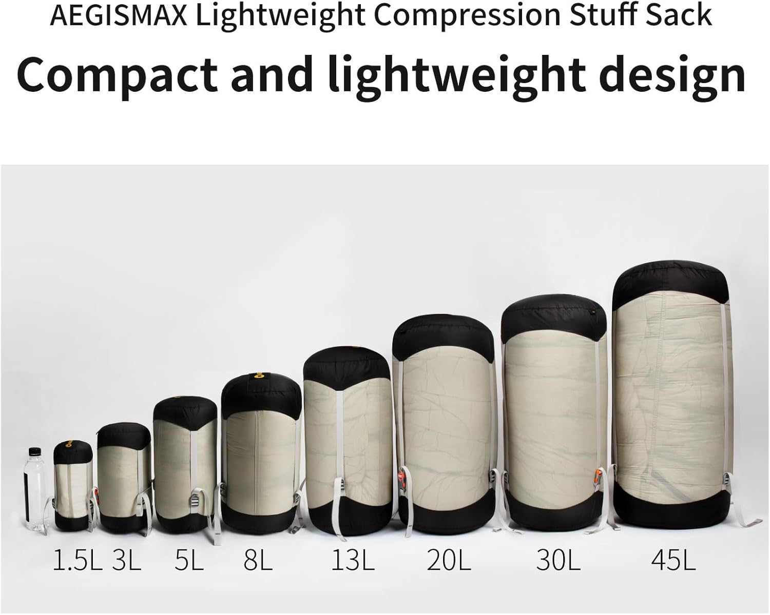 New 1.5L-45L Ultralight Compression Sack for Sleeping Bag Accessories Waterproof Nylon Stuff Sack Outdoor Ultralight Storage Bag - Image 4