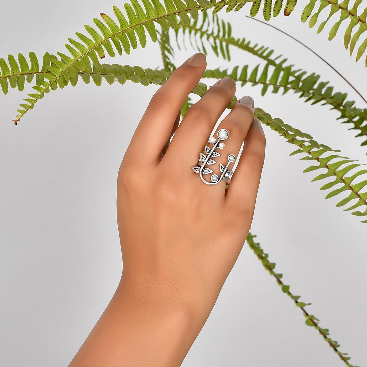 Fresh Fern Flora Ring for Nature Lovers