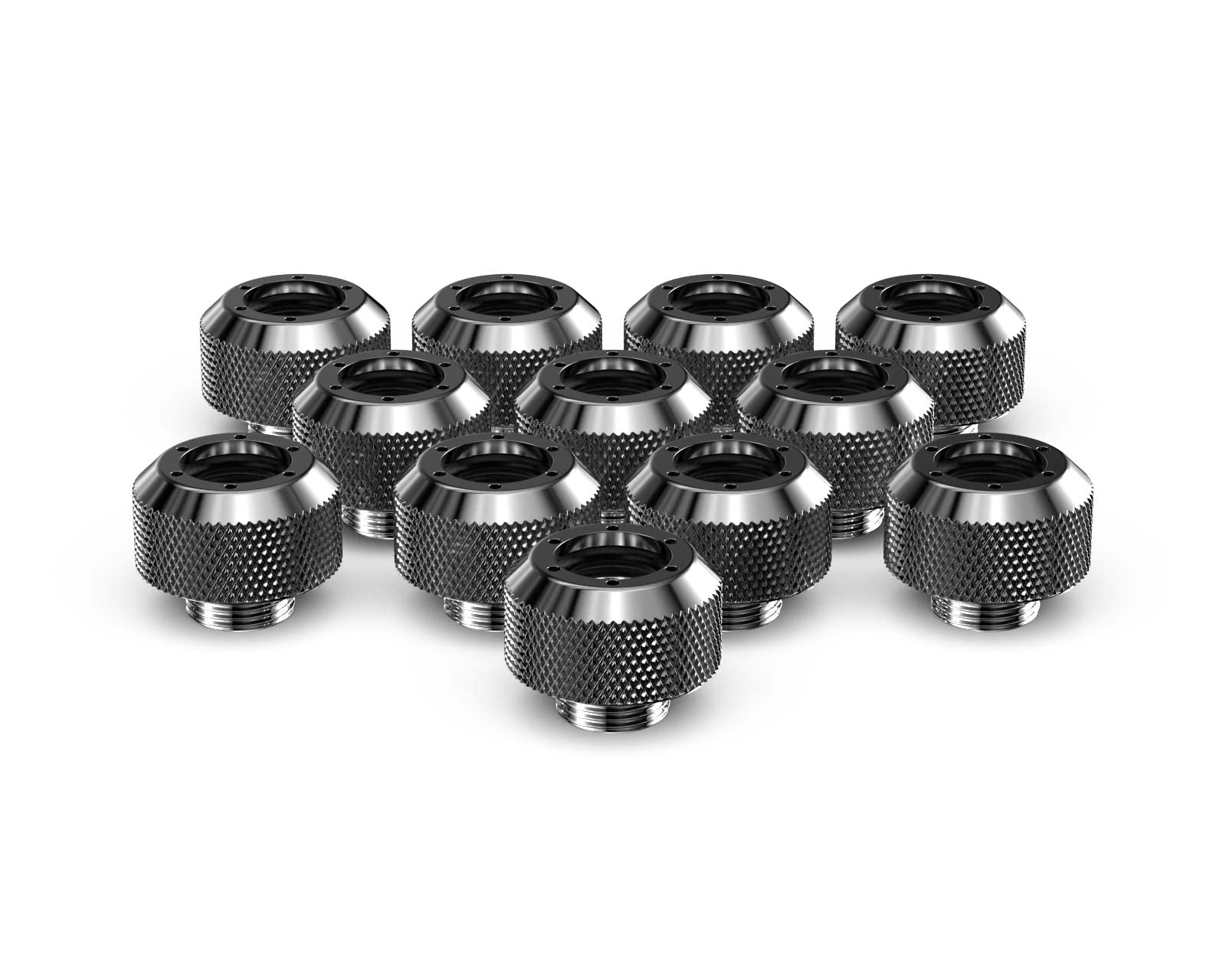 PrimoChill1/2in. Rigid RevolverSX Series Fitting - 12 pack - Dark Nickel