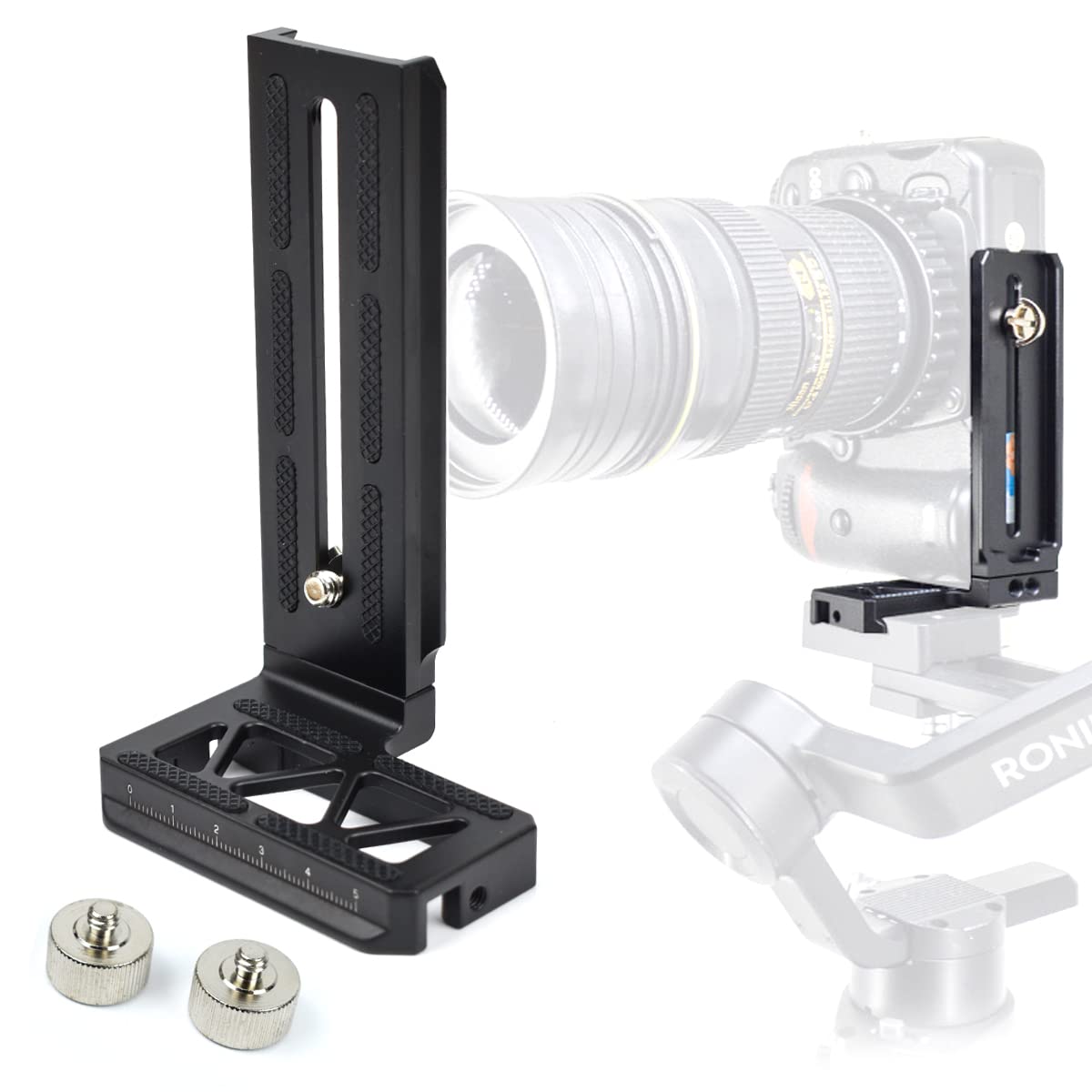 EaxanPic Aluminum L Bracket Vertical Shooting Quick Release Plate for DJI Ronin SC Gimbal Stabilizer Tripod Monopod and Camera