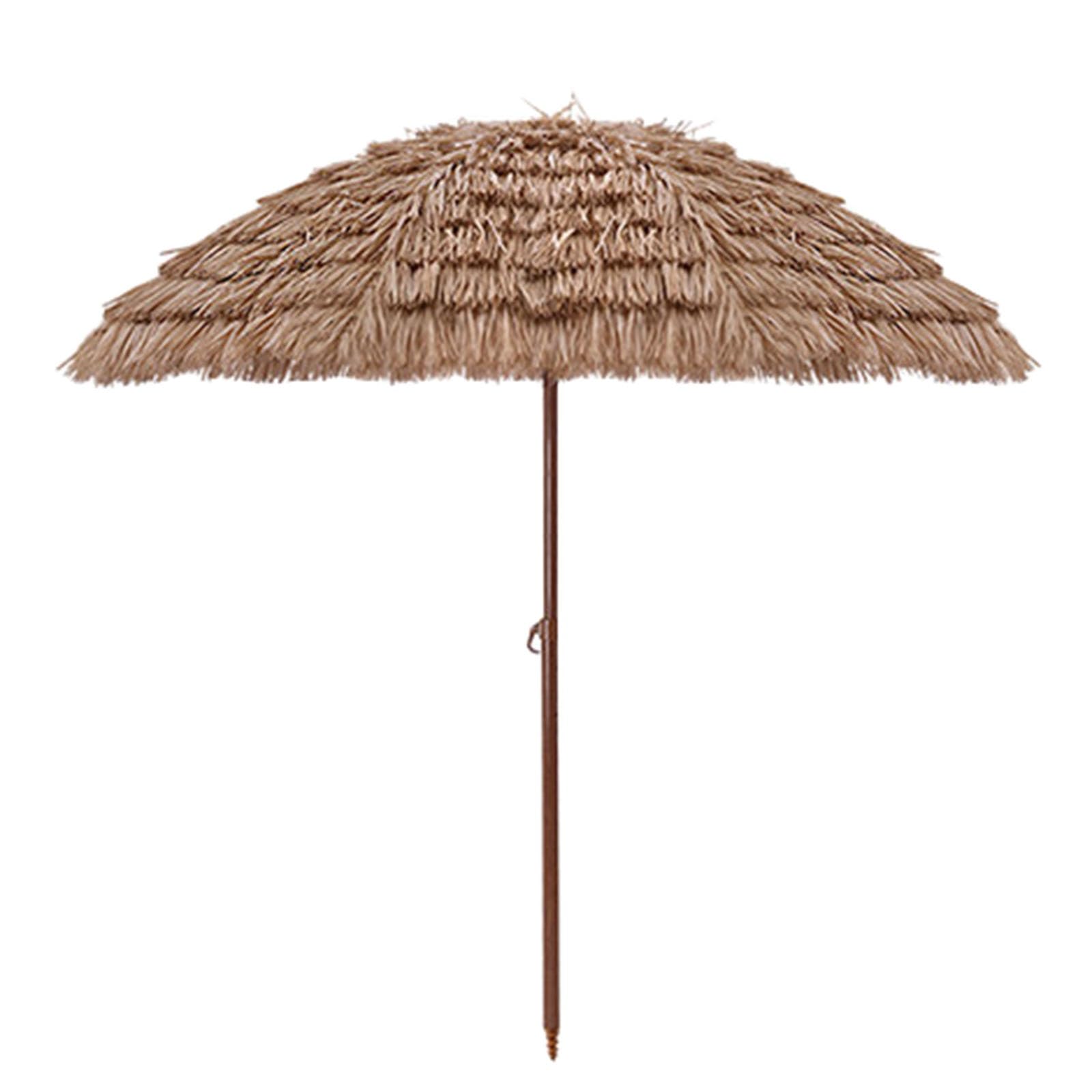 Parasol kempingowy na plażę, parasol z imitacji trawy, łatwy do przenoszenia, parasol kryty strzechą na kwatery prywatne, 160 * 190 cm.